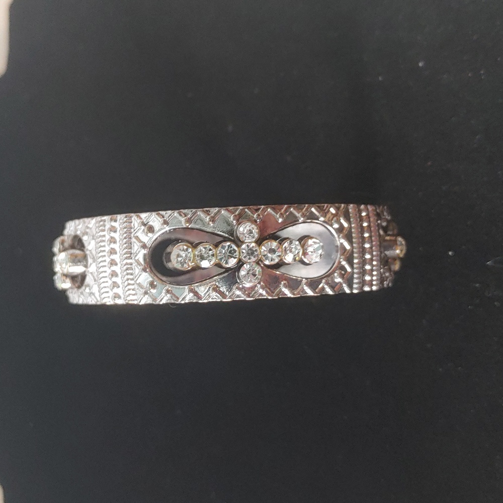 Statement Rhinestone Cross Bracelet - Picture 3 of 4
